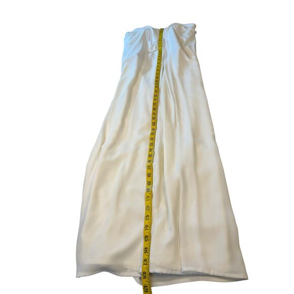 Halston Heritage Strapless Tie Front Gown in Chalk - Size 4 - Picture 6 of 12